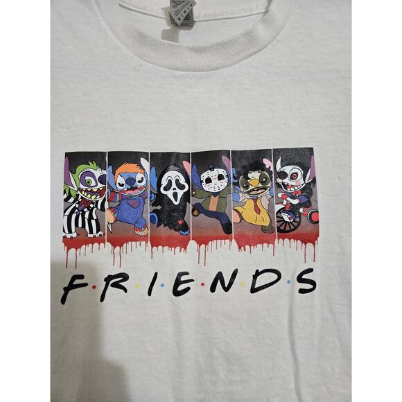 Gildan medium unisex white Halloween theme printed tshirt - Picture 2 of 7